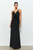 Vestido negro círculos