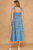Vestido midi azul floral