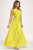 Vestido largo verde limón