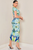 Vestido licra azul floral