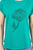 T-shirt flor bordada verde
