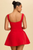 Vestido corto rojo