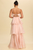 Vestido organza palo de rosa