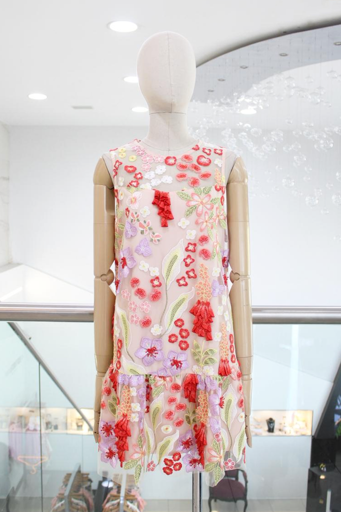 Vestido tul flores