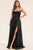 Vestido negro pedrería