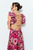 Vestido floral fucsia