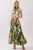 Vestido print abstracto verde