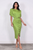 Vestido midi verde limón
