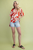 Blusa naranja estampada