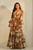 Vestido print café 25/15%