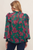 Blusa verde con flores magenta