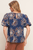 Blusa azul flores