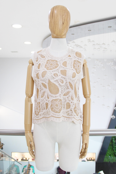 Blusa tejida beige