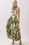 Vestido print abstracto verde