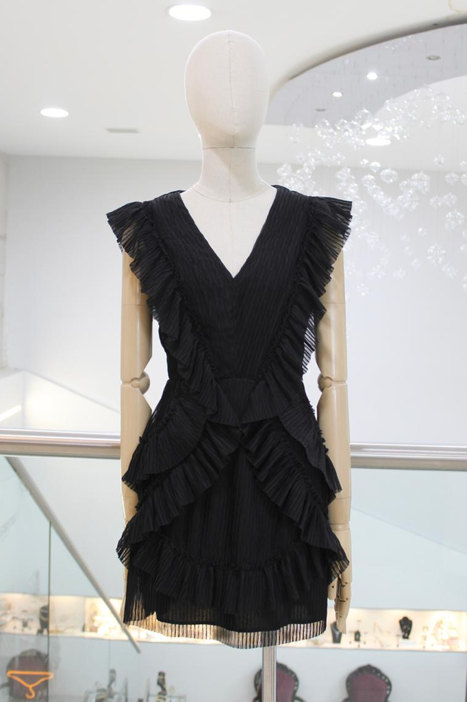 Vestido corto negro