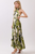 Vestido print abstracto verde