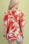 Blusa naranja estampada