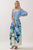 Vestido a un hombro azul