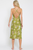 Vestido midi verde satinado