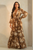 Vestido print café 25/15%