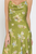 Vestido midi verde satinado