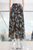 Falda café print floral