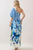 Vestido a un hombro azul