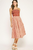 Vestido midi estampado rojo quemado