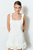 Vestido corto blanco flores 3D