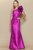 Vestido escarola magenta