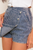 Falda-short denim rayas