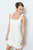 Vestido corto blanco flores 3D