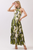 Vestido print abstracto verde