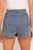 Falda-short denim rayas