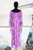 Vestido largo uva floral