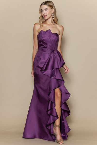 Vestido largo uva
