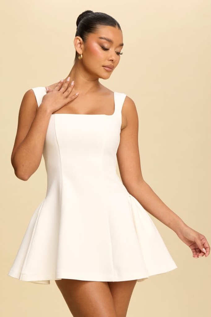 Vestido corto blanco