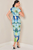 Vestido licra azul floral