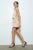 Falda beige con flores 3D