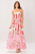 Vestido strapless palmeras