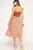 Vestido midi estampado rojo quemado
