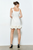 Vestido corto blanco flores 3D
