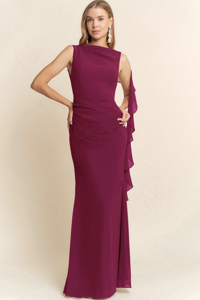Vestido largo raspberry