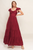 Vestido vino drapeado