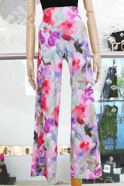Pantalón floral rosa