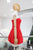 Vestido globo rojo