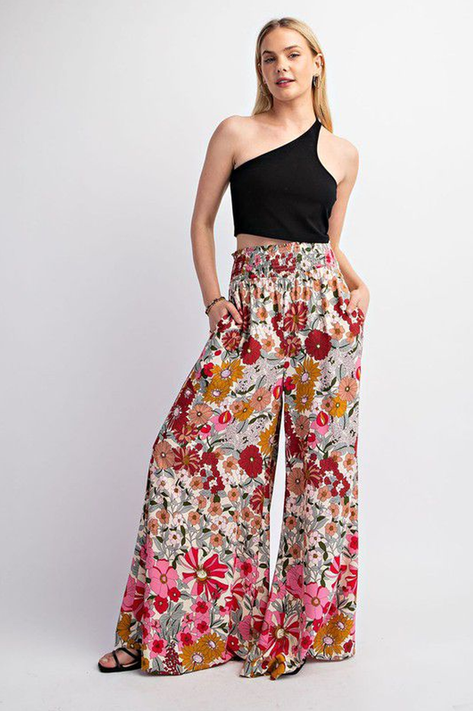 Pantalón amplio floral