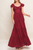 Vestido vino drapeado