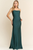 Vestido de seda verde