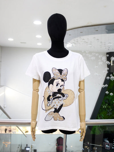 T-shirt blanca Minnie